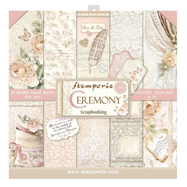 Paper Pad Stamperia - Ceremony - 12x12 Tum