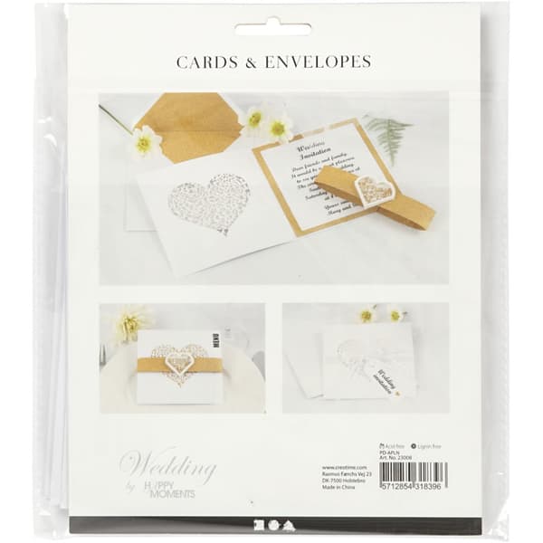Happy Moments Kort och kuvert - 14,5x14,5 - 5 set