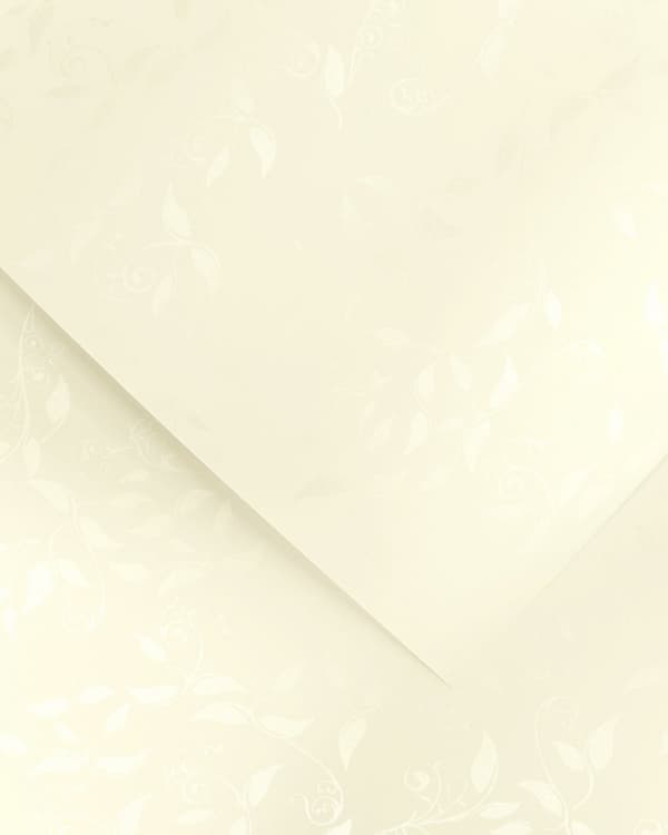 Mönstrade Papper A4 - Liana Creme - 50 ark - 100 g