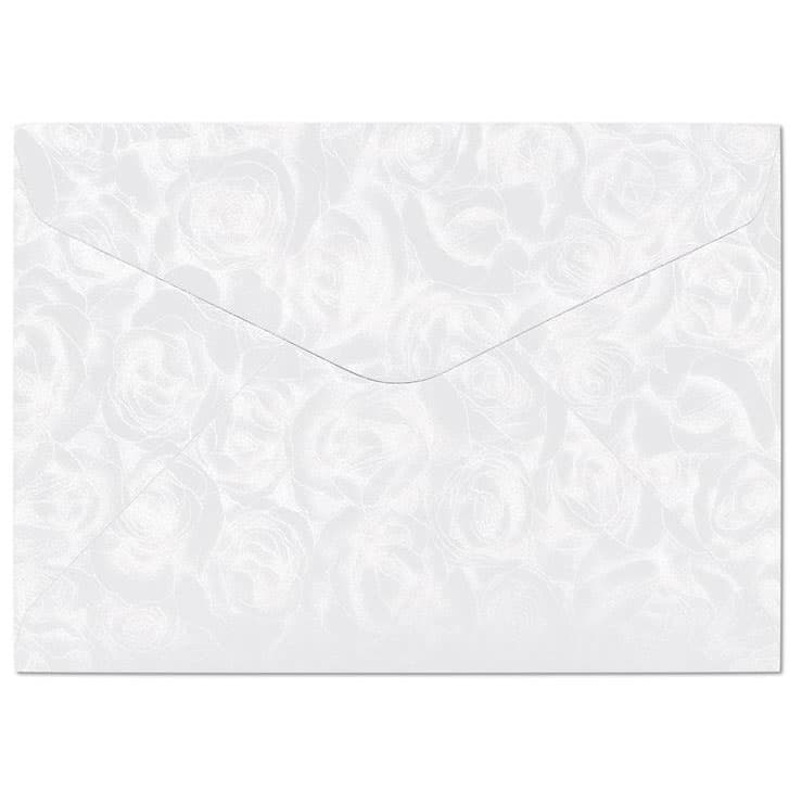 Kuvert C6 - White Roses - 10 st - 120 g