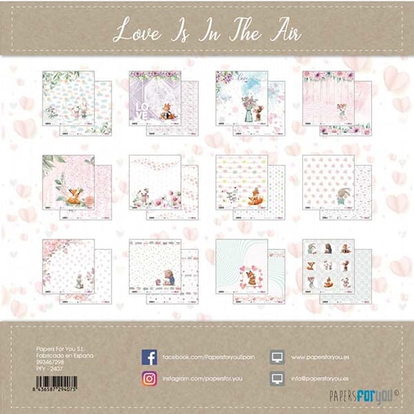 Paper Pack Papers For You - Love Is In The Air - 12x12 Tum