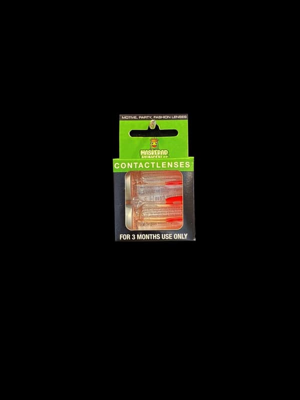 Partylinser røde 3 mdr farvede linser halloween seje vilde uhyggelige