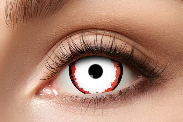 Party-linser hvite 6 mnd fargede linser halloween kule crazy skumle