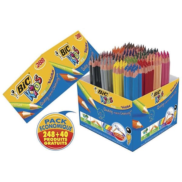 Bic Kids Evolution färgpennor - 288 st - Mixade färger - 3 mm