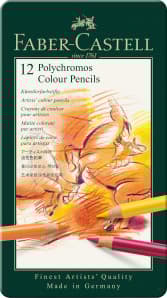 Färgpennor Polychromos Metalletui 12-pack Faber-Castell