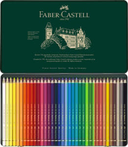 Polychromos Fargeblyanter Metalletui 36 pakning Faber-Castell