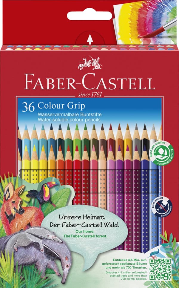 Fargeblyant Grip Color - 36 penner Faber-Castell