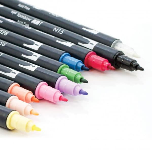 Brush Pen Ritpennor Tombow ABT Dual Brush Manga Shojo 10-pack