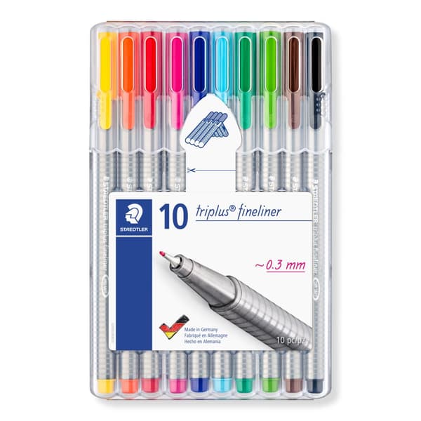 Fineliner STAEDTLER triplus 10 farger
