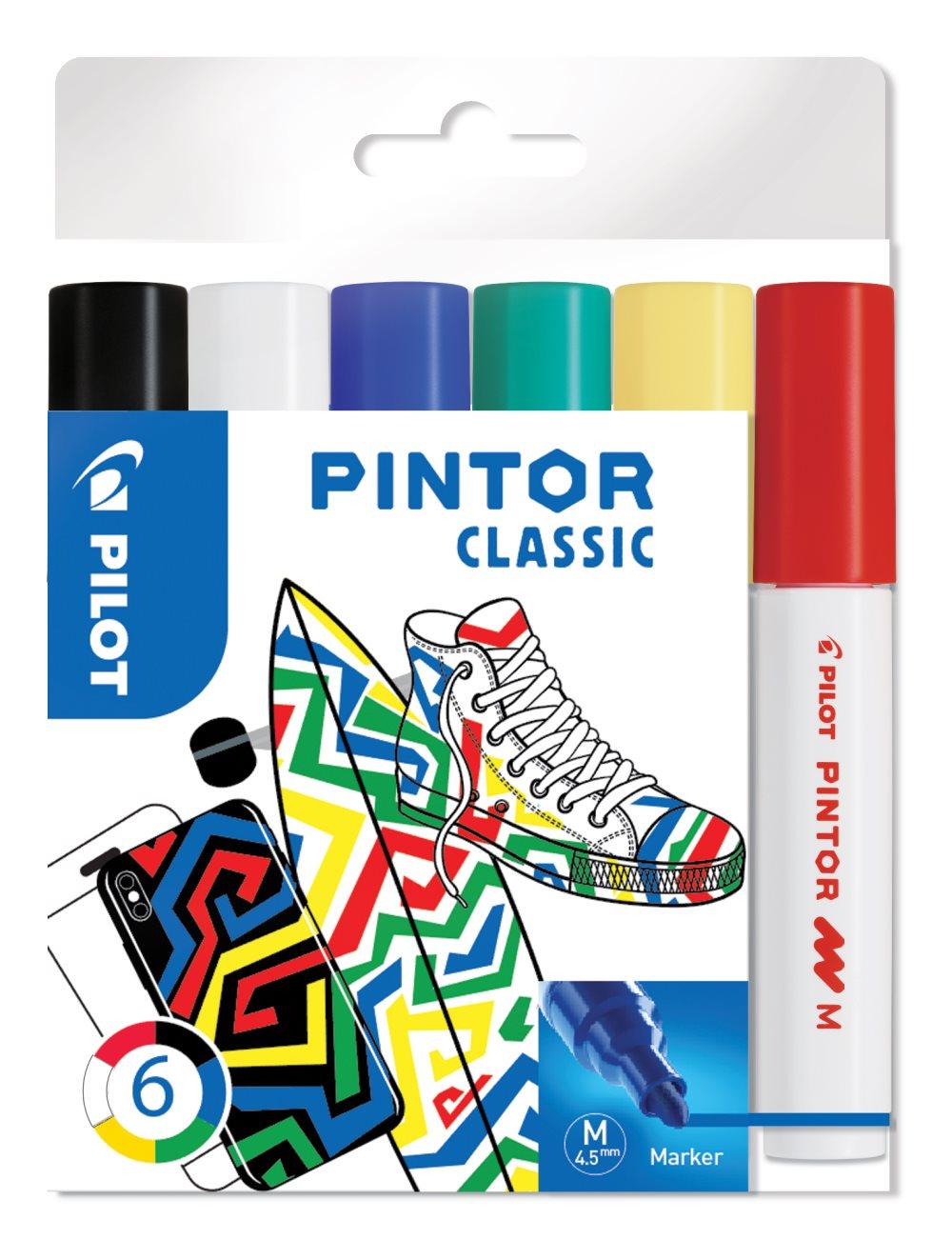 PILOT Märkpenna Pintor Medium Classic Mix 6-pack