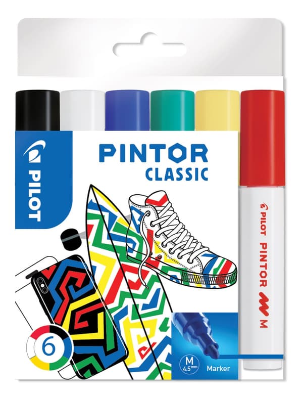 Pintor DIY-tusjer 6 stk. Ass Regular Mix - Medium