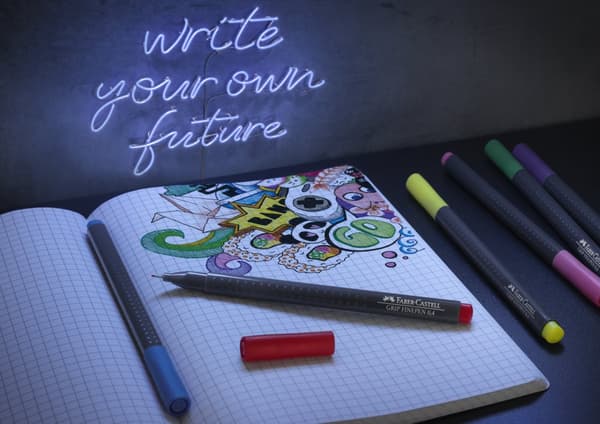 Fiberpenna Grip Finepen 0.4 mm 10-p, Faber-Castell