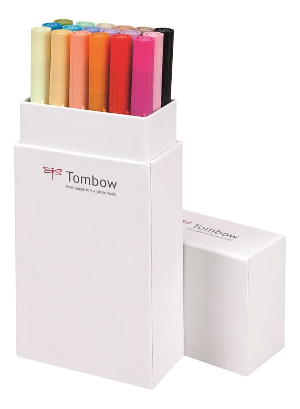 TOMBOW Penselpenn ABT Dual Brush 18P-2 grundl. farger