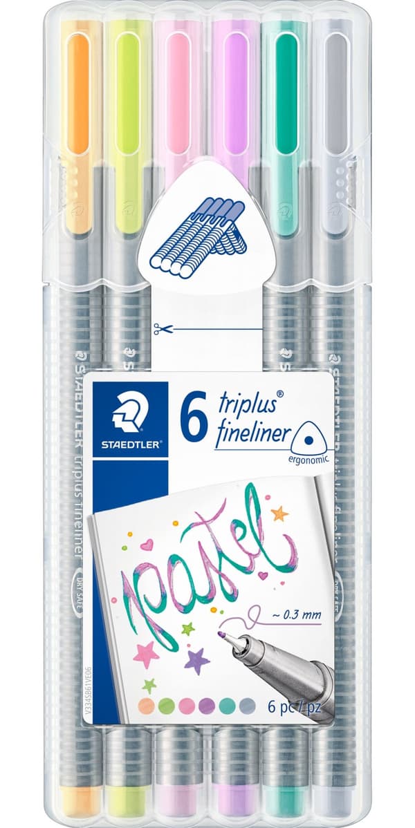 Triplus® Fineliner Pastell 6-p Staedtler