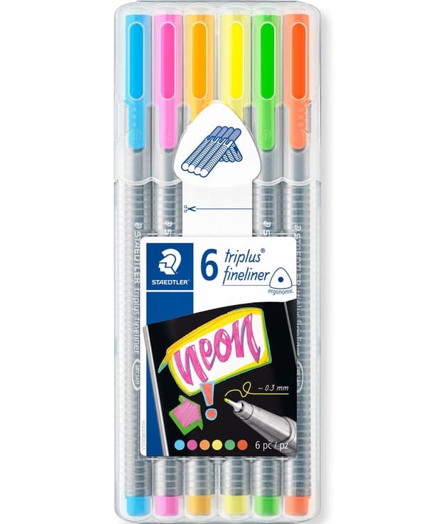 Triplus® Fineliner Neon 6-p Staedtler