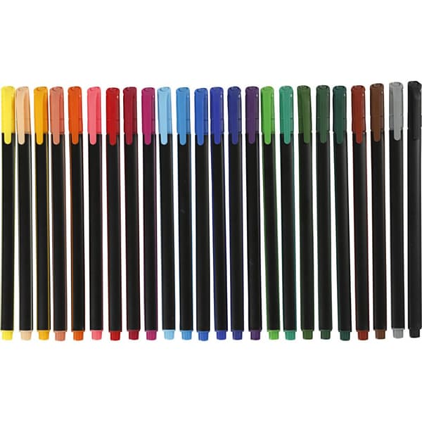 Colortime Fineliner-tusjer, strek 0,6-0,7 mm, ass. farger, 24 stk./ 1 pk.