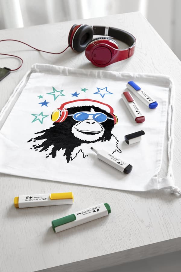 Textil marker 5 Basfärger Faber-Castell