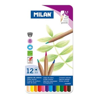 Kredki 12kol metalizowane. MILAN