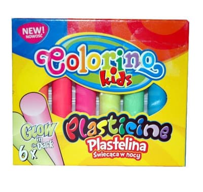 Plastelina 6kol GLOW COLORINO