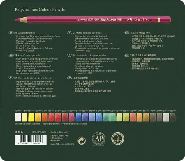 Färgpenna FABER CASTELL Polychroms 24/fp