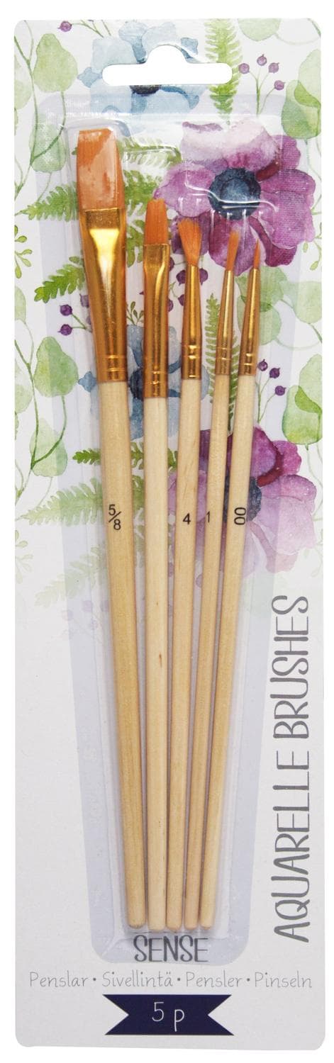 Sense Akvarell Penselset 5 st