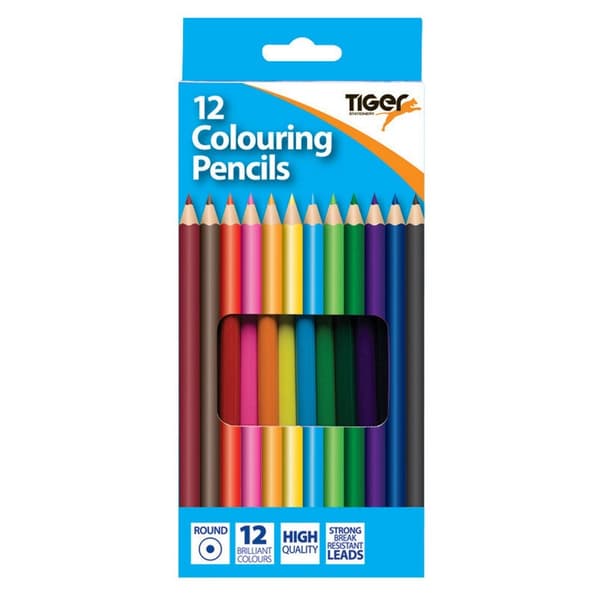 Tiger Stationery Farveblyant i fuld længde (pakke med 12 stk.) Multicoloured One Size