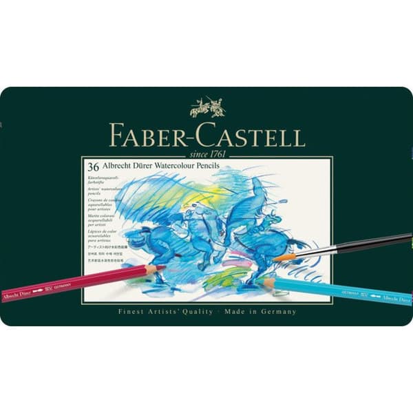 Kartong med 36 Dürer akvarellpennor - FABER-CASTELL - Flerfärgad - Blyspets - Trä