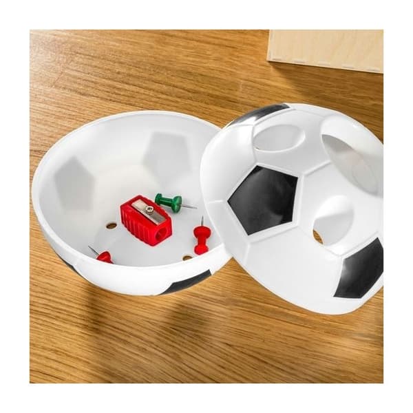 Pennaförråd - Ej specificerat - Fotboll - Plast - Vit och svart - 9,5 x 10,5 cm
