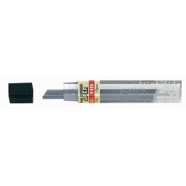Pentel-ledningar 0,5 hb - 12 fodral
