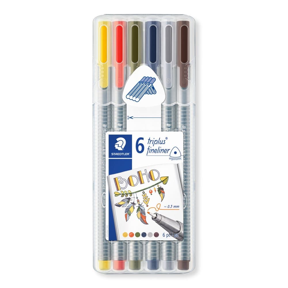 Triplus BOHO Fineliner 0,3 mm 6-pack Staedtler