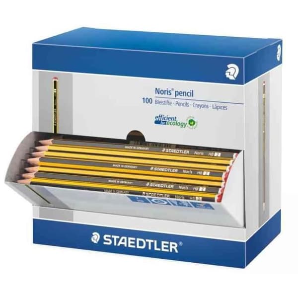 display med 100 pennor, sexkantiga