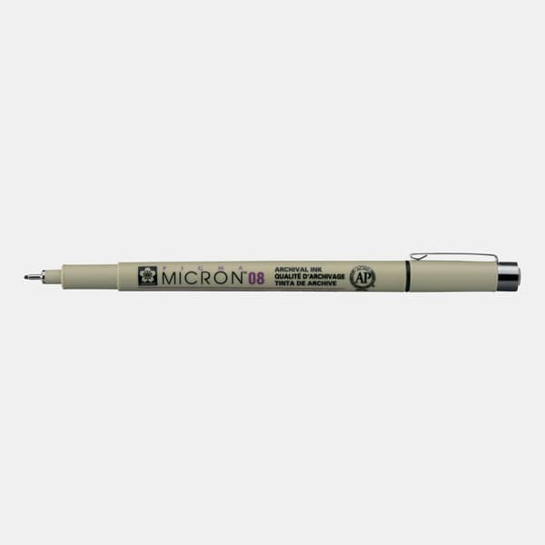 Sakura Pigma Micron Fineliner 08 0,5 mm Svart