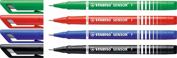 Fineliner Sensor 0,3 mm 4-pack STABILO