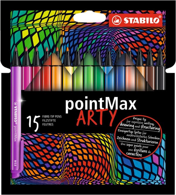 PointMax Fiberpenna Arty 15-pack STABILO