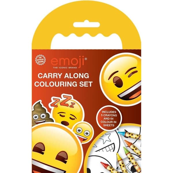 Emoji Carry Along Colouring Set Yellow/Orange One Size