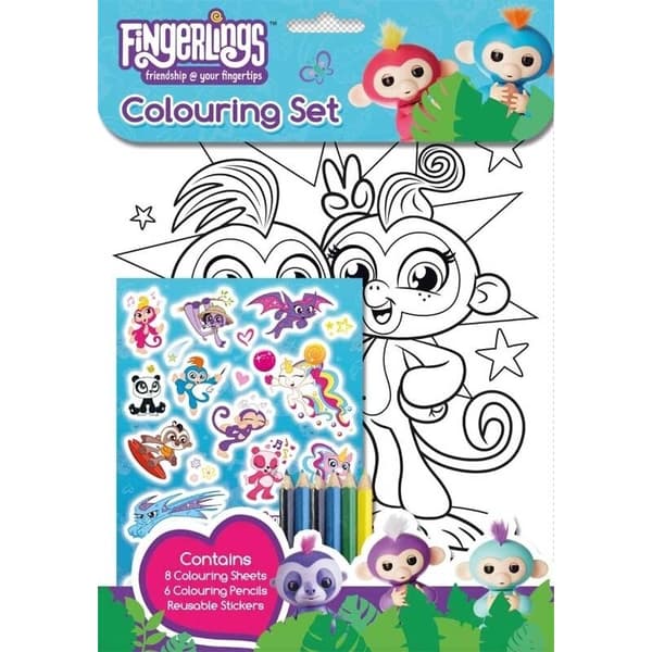 Fingerlings Characters Colouring Set Multicoloured One Size