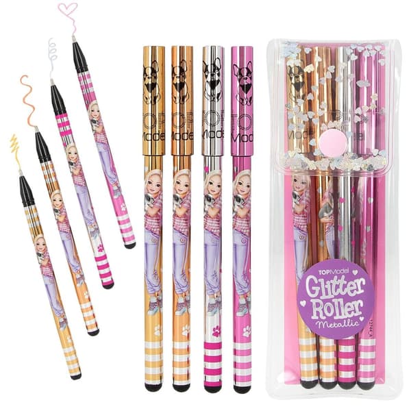 TOPModel Glitter gelpenne Metallic 4-pak