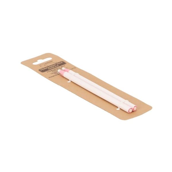 Esschert Design - Set med 2 vita vaxkritor