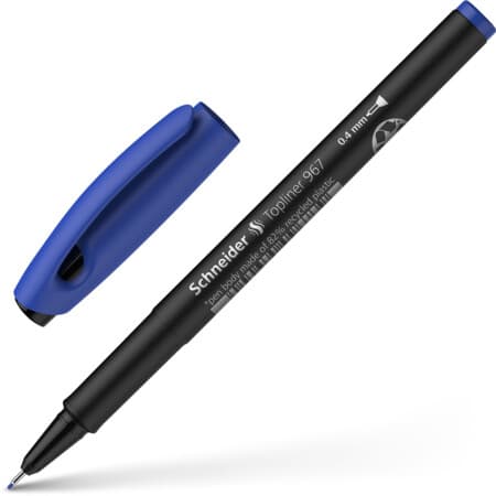 Fineliner Topliner 967 0,4 mm Blå Schneider
