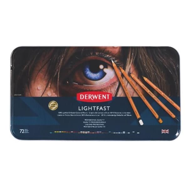 Derwent, låda med 72 LightFast färgpennor, professionell kvalitet, 2302722