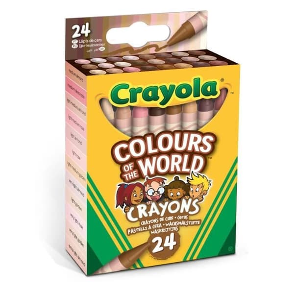CRAYOLA - COLOURS OF THE WORLD 52-0114 SET MED 24 ASSORTERADE VAXPENNER