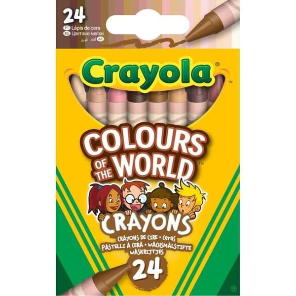 CRAYOLA - COLOURS OF THE WORLD 52-0114 SET MED 24 ASSORTERADE VAXPENNER