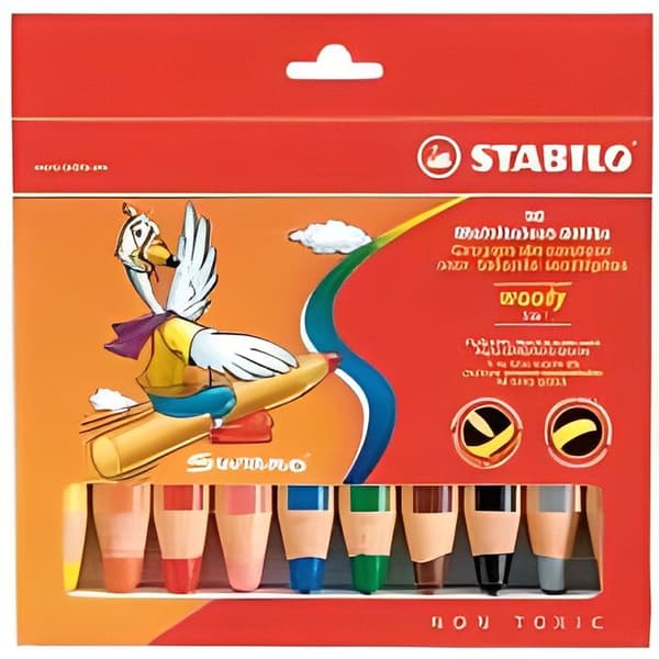 Box med 10 st Stabilo Woody