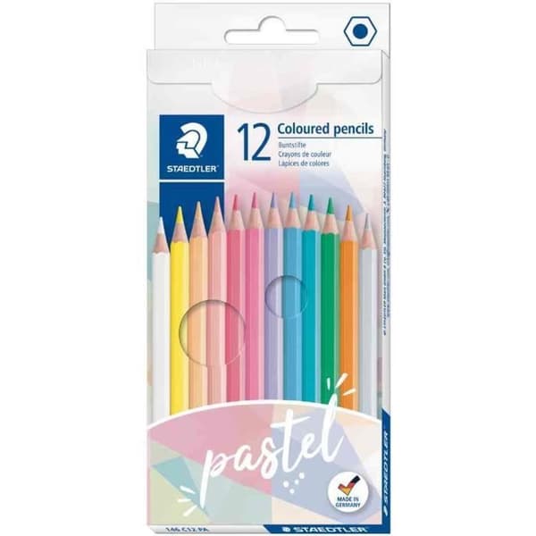 Pastellfärgade pennor, kartong om 12 st