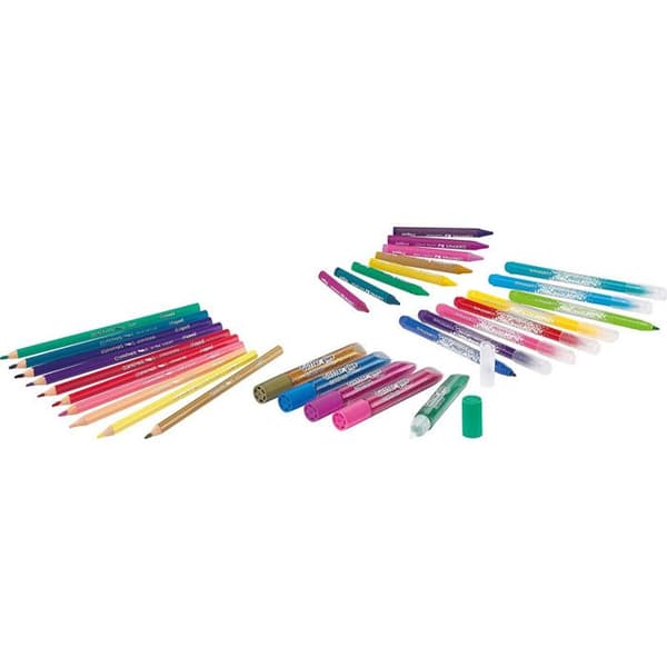 Färgsats - MAPED - Glittrande - 8 glitterpennor - 10 färgpennor - 5 tuber gel