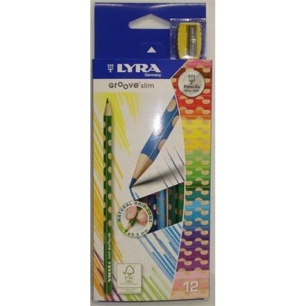 12 Lyra groove slim color pennor + 1 pennvässare