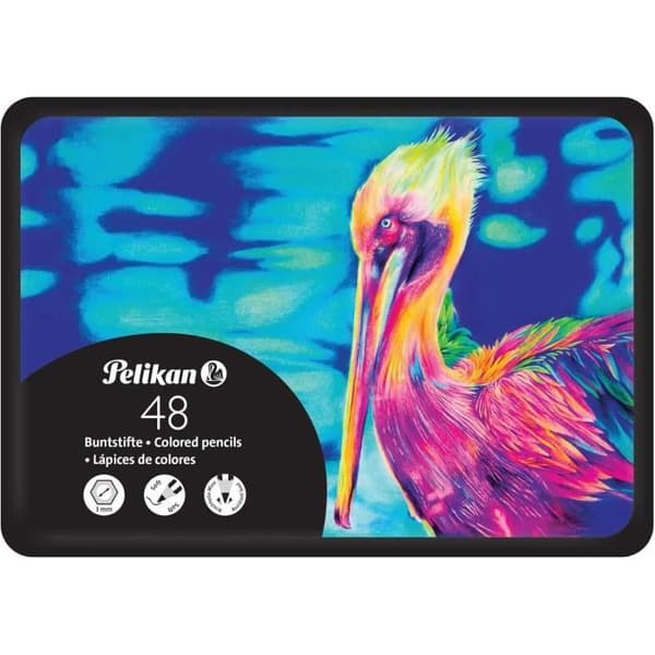 Premium färgpenna, metallfodral med 48 st