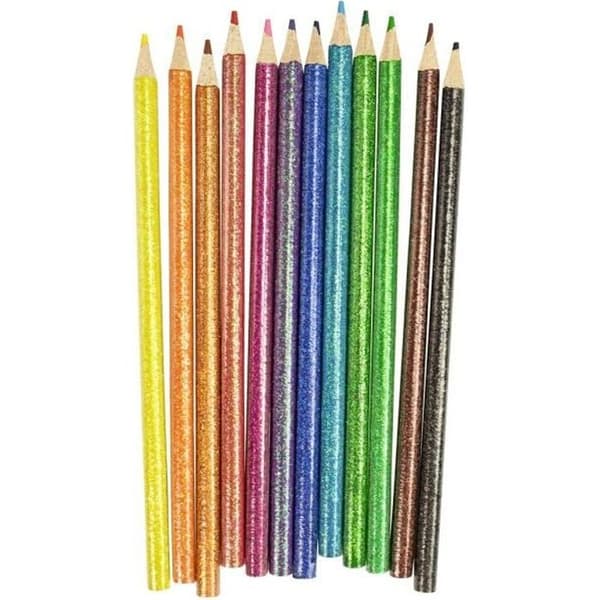 Färgpenna, glitterkropp x 12st