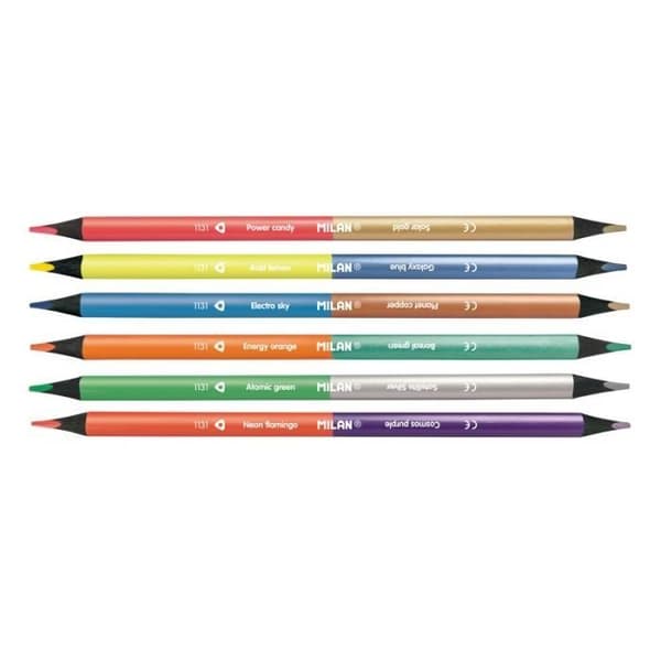 Metallfluorescerande duo pennor - Märke - Modell - Fluorescerande färger - Metalliska färger - Ergonomisk
