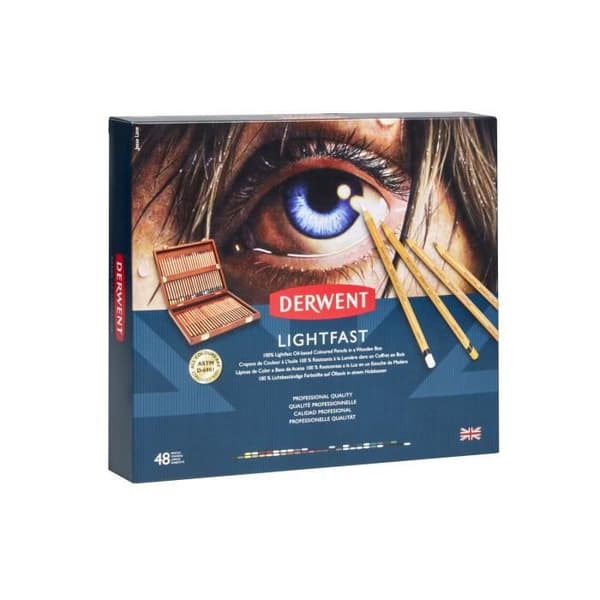 Färgpennor - Derwent - LightFast - Box med 48 delar - Blandat - Barn